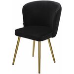 Стул МОНЕ ZIZI 521 Черный, велюр / Золотой каркас M-City | Интернет магазин мебели и декора LifeDekor