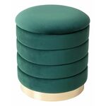 Пуф для гостиной ФРЕД зеленый #19, велюр / золотой каркас М-City | Интернет магазин мебели и декора LifeDekor