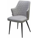 Стул HERMAN 360 град. BM-4 СВЕТЛО-СЕРЫЙ, велюр / черный каркас М-City | Интернет магазин мебели и декора LifeDekor