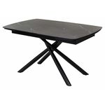 Стол RIVOLI 140 MATT BLACK MARBLE SINTERED STONE/ BLACK М-City | Интернет магазин мебели и декора LifeDekor