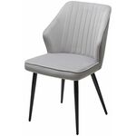 Стул SEATTLE-V СВЕТЛО-СЕРЫЙ BM-4, велюр / черный каркас М-City | Интернет магазин мебели и декора LifeDekor