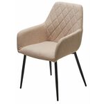 Стул NOVARA Barrel-09 Бежевый, ткань / черный каркас / Товарный знак DISAUR | Интернет магазин мебели и декора LifeDekor