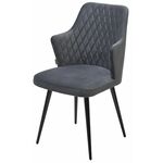 Стул HERMAN Barkhat 3 Графит, велюр без "пальчиковый" / черный каркас М-City | Интернет магазин мебели и декора LifeDekor