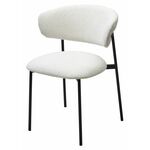 Стул ЛЕОНАРДО Soul 000 Белый, букле / черный каркас М-City | Интернет магазин мебели и декора LifeDekor