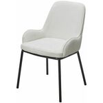 Стул BRIO CATO-01 Белый, фактурная ткань / черный каркас, ®DISAUR | Интернет магазин мебели и декора LifeDekor
