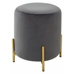 Пуф для гостиной RICE BLUVEL-14 GREY / GOLD М-City | Интернет магазин мебели и декора LifeDekor