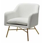 Кресло SHEEP NINI-01 Белый, teddy / золотой каркас М-City | Интернет магазин мебели и декора LifeDekor