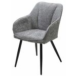 Стул REFLET 3018-17 серый, шенилл / черный каркас, ®DISAUR | Интернет магазин мебели и декора LifeDekor