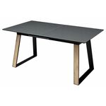 Стол Франк 160 ГРАФИТ, стекло / ДУБ ГАЛИФАКС-ЧЕРНЫЙ, М-City | Интернет магазин мебели и декора LifeDekor