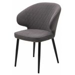 Стул ХИЛТОН, цвет B28 Темно-серый, велюр / черный каркас М-City | Интернет магазин мебели и декора LifeDekor