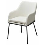 Стул АЛИСТЕР, цвет RAIN 1 молочный велюр / черный каркас М-City | Интернет магазин мебели и декора LifeDekor