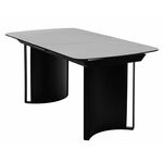 Стол RASMUS 160 TL-45 Белый мрамор, испанская керамика / черный каркас М-City | Интернет магазин мебели и декора LifeDekor