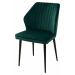 Стул SEATTLE-V ЗЕЛЕНЫЙ #19, велюр / черный каркас М-City | Интернет магазин мебели и декора LifeDekor