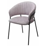 Стул ГЕММА, цвет RAIN 10 lavanda, велюр / черный каркас М-City | Интернет магазин мебели и декора LifeDekor