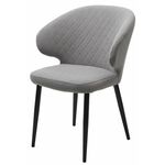 Стул ХИЛТОН, цвет B22 Серый, велюр / черный каркас М-City | Интернет магазин мебели и декора LifeDekor