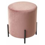 Пуф для гостиной ФЕЛИКС круглый розовый #15, велюр / черный каркас М-City | Интернет магазин мебели и декора LifeDekor