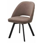 Стул DUNA, цвет B5 Капучино, велюр / черный каркас, поворот.360 град. М-City | Интернет магазин мебели и декора LifeDekor