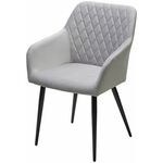 Стул BRANDY-X BM-4 СВЕТЛО-СЕРЫЙ, велюр / белый каркас, велюр М-City | Интернет магазин мебели и декора LifeDekor