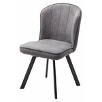 Стул MODE, цвет B28 Темно-серый, велюр / черный каркас, поворот.360 град. М-City | Интернет магазин мебели и декора LifeDekor