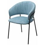 Стул ГЕММА, цвет RAIN 7 breeze, велюр / черный каркас М-City | Интернет магазин мебели и декора LifeDekor