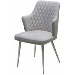 Стул HERMAN 360 град. BM-4 СВЕТЛО-СЕРЫЙ, велюр / белый каркас М-City | Интернет магазин мебели и декора LifeDekor