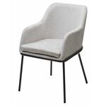 Стул АЛИСТЕР, цвет RAIN 16 пыльный серый, велюр / черный каркас М-City | Интернет магазин мебели и декора LifeDekor