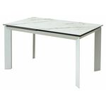 Стол CREMONA 160 KL-188 Контрастный мрамор / белый каркас М-City | Интернет магазин мебели и декора LifeDekor