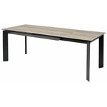 Стол CREMONA 180 KL-61 Под дерево, итальянская керамика / черный каркас М-City | Интернет магазин мебели и декора LifeDekor