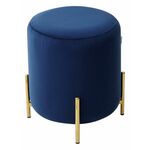 Пуф для гостиной RICE BLUVEL-86 NAVY BLUE / GOLD М-City | Интернет магазин мебели и декора LifeDekor