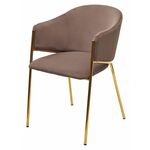 Стул DILL MOMO-05 тауп, велюр "беспальчиковый"/ золотой каркас М-City | Интернет магазин мебели и декора LifeDekor