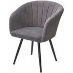 Стул RUNA, 360 град. поворот. B28 Темнор-серый, велюр / черный каркас, М-City | Интернет магазин мебели и декора LifeDekor