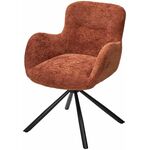 Стул KAROL 180 град. поворот. 3018-09 терракотовый, шенилл/ черный каркас, ®DISAUR | Интернет магазин мебели и декора LifeDekor