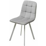 Стул РИЧИ, цвет H-09 Светло-серый, велюр / белый каркас М-City | Интернет магазин мебели и декора LifeDekor