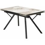 Стол ЛИБЕРТИ 140 Pandora, керамика / Черный каркас М-City | Интернет магазин мебели и декора LifeDekor