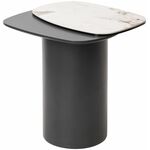 Стол кофейный ARVID PANDORA  керамика на стекле/ окрашенный МДФ / темно-серый МДФ каркас ®DISAUR | Интернет магазин мебели и декора LifeDekor