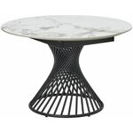 Стол BUENO 120 GLOSS GOLDEN JADE SOLID CERAMIC / BLACK, ®DISAUR | Интернет магазин мебели и декора LifeDekor