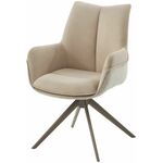 Стул PONTUS 360 град. поворот. RIELY-111 / PRESENT-120 Кремовый / Латте, ®DISAUR | Интернет магазин мебели и декора LifeDekor