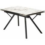 Стол ЛИБЕРТИ 180 Cold Jade, керамика / Черный каркас М-City | Интернет магазин мебели и декора LifeDekor