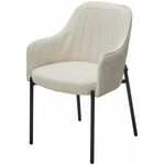 Стул WILSON Daly-02 светло-бежевый, ткань / черный каркас, ®DISAUR | Интернет магазин мебели и декора LifeDekor