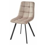Стул CHILLI SQUARE BLUVEL-40 бежевый, велюр / черный каркас М-City | Интернет магазин мебели и декора LifeDekor