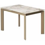 Стол CORNER 120 GLOSS LUXURY PANDORA SOLID CERAMIC / TAUPE, ®DISAUR | Интернет магазин мебели и декора LifeDekor