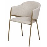 Стул ДИЛЛ, цвет RAIN 8 слоновая кость, велюр / шампань каркас М-City | Интернет магазин мебели и декора LifeDekor