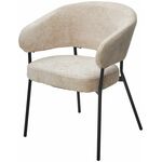 Стул SAGE 3018-10 бежевый, шенилл / черный каркас, ®DISAUR | Интернет магазин мебели и декора LifeDekor