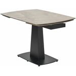 Стол BALDE 120 GLOSS AMBER JADE SOLID CERAMIC / BLACK, ®DISAUR | Интернет магазин мебели и декора LifeDekor