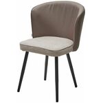 Стул МОНЕ ROVENA BISCUT ткань / ORAKUL 290 экокожа / Черный каркас M-City | Интернет магазин мебели и декора LifeDekor