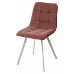 Стул CHILLI-Q SQUARE розовый #15, велюр / белый каркас, 4 шт./1 к, М-City | Интернет магазин мебели и декора LifeDekor