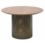 Стол RAFAEL 120 Орех 3001 МДФ / Бронза, ®DISAUR | Интернет магазин мебели и декора LifeDekor