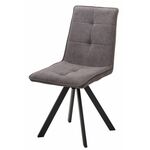 Стул BRONX, цвет B28 Темно-серый, велюр / черный каркас, поворот.360 град. М-City | Интернет магазин мебели и декора LifeDekor