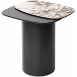 Стол кофейный ARVID TL-312 испанская керамика на стекле/ МДФ окраш. / темно-серый МДФ каркас ®DISAUR | Интернет магазин мебели и декора LifeDekor