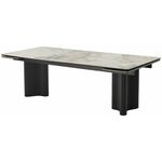Стол АДАЖИО 240 (320) см PANDORA, керамика / Черный каркас М-City | Интернет магазин мебели и декора LifeDekor